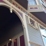 San Francisco residential exterior painting project San Francisco Haight Victorian detail with gold leaf