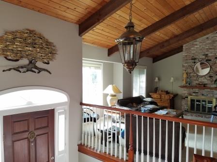 Walnut Creek interior entry painted in the neutral grey Sherwin Williams 7029, Agreeable Grey